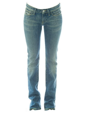 Isaac Mizrahi Knit Denim Flared Jeans Patch Pockets A279046 